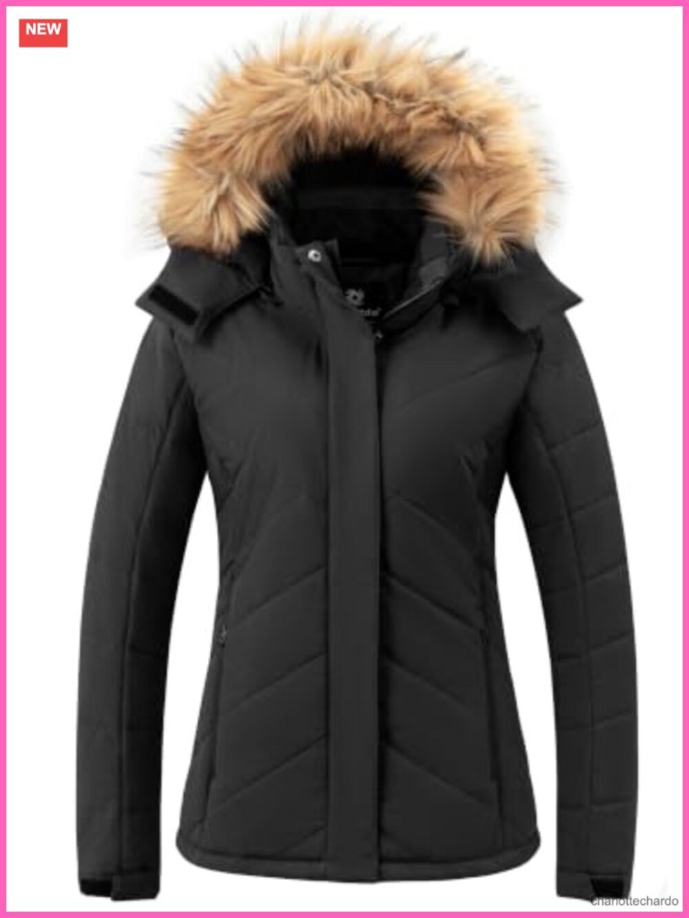 Women's Waterproof Ski Jacket Warm Puffer Winter Snow Coat Hooded